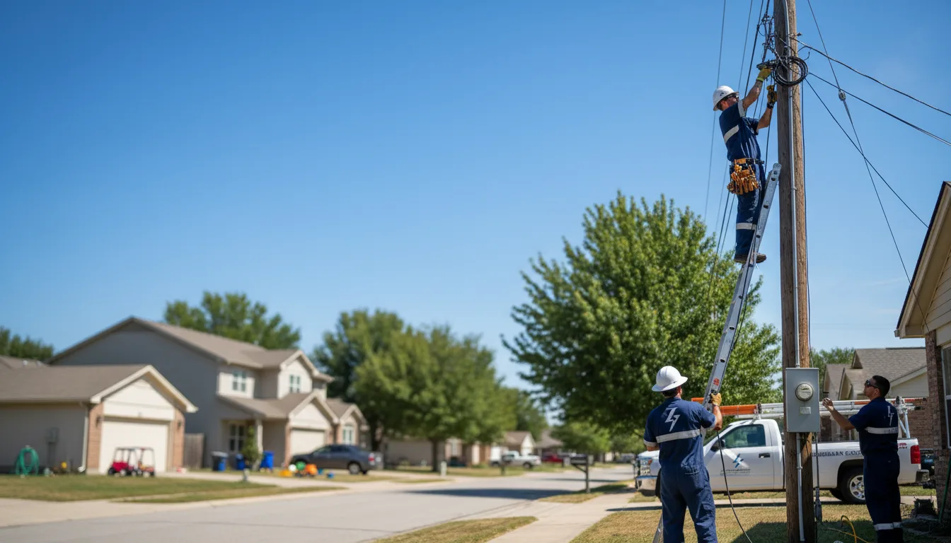 Residential electrician providing installation services in Holland, MN